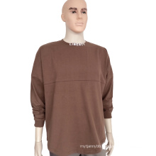 Custom design round neck hoodie cotton long sleeve T shirt Fashion sweatshirt